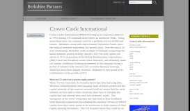
							         Crown Castle International - Berkshire Partners								  
							    
