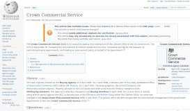 
							         Crown Commercial Service - Wikipedia								  
							    