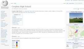 
							         Croydon High School - Wikipedia								  
							    