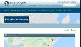 
							         CRPA Interactive Map | Cape Regional Health System								  
							    