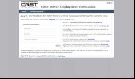 
							         CRST Driver Employment Verification								  
							    