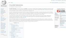 
							         Crucible Industries - Wikipedia								  
							    