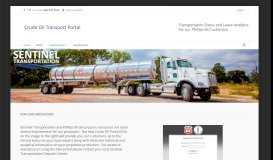 
							         Crude Oil Dispatch – Crude Oil Transport Portal for Sentinel ...								  
							    