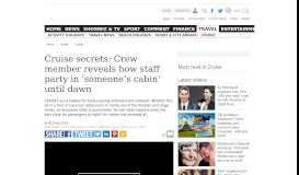 
							         Cruise secrets: Crew member reveals how staff party in 'someone's ...								  
							    