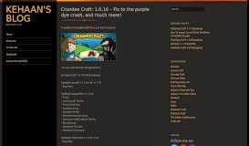 
							         Crundee Craft: 1.0.16 – Fix to the purple dye crash, and much more ...								  
							    