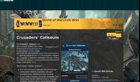 
							         Crusaders' Coliseum | WoWWiki | FANDOM powered by Wikia								  
							    