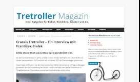 
							         Crussis Tretroller - Ein Interview mit Frantisek Bialek - Tretroller Magazin								  
							    