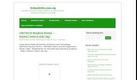 
							         CRUTECH Student Portal – Portal.Crutech.Edu.Ng/ - Schoolinfo.com.ng								  
							    