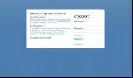 
							         Cryoport Express Portal - Login								  
							    