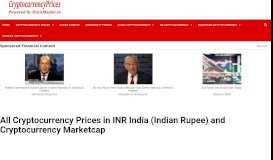 
							         Cryptocurrency Prices Live in INR | Cryptocurrency Prices ...								  
							    