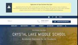 
							         Crystal Lake Middle								  
							    