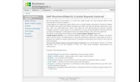 
							         Crystal Reports tutorial - Business Intelligence BI								  
							    