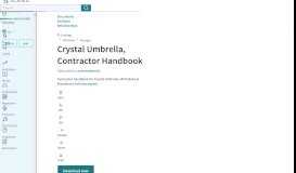 
							         Crystal Umbrella, Contractor Handbook | Child Care | Relationships ...								  
							    