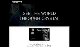 
							         Crystal® Visa Infinite® Benefits Portal								  
							    