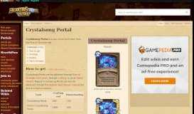 
							         Crystalsong Portal - Hearthstone Wiki								  
							    