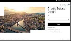 
							         CS - Online Banking pour clients privés ... - Credit Suisse Direct								  
							    