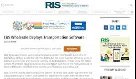 
							         C&S Wholesale Deploys Transportation Software | Retail News | RIS ...								  
							    