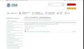 
							         CSAT 2.0 Portal User Manual | CISA								  
							    