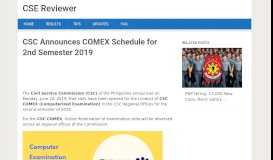 
							         CSC Announces COMEX Schedule for 2nd Semester 2019 ...								  
							    