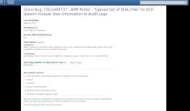 
							         CSCvo99737 - AMP Portal - 