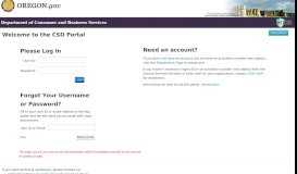 
							         CSD Portal - Account - Department of Consumer and Business Services								  
							    