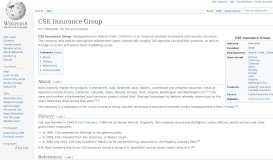 
							         CSE Insurance Group - Wikipedia								  
							    