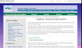 
							         CSED Child Support Payments Employer - Montana DPHHS								  
							    