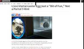 
							         CSGO Portal Easter Egg Just a 