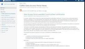 
							         CSIRO Data Access Portal News - Confluence Mobile - Confluence								  
							    