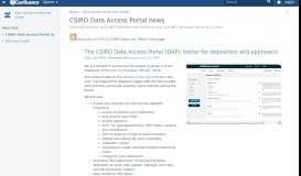 
							         CSIRO Data Access Portal News - Confluence								  
							    