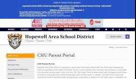 
							         CSIU Parent Portal - Hopewell Area School District								  
							    