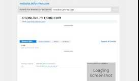 
							         csonline.petron.com at Website Informer. CSO. Visit CSO ...								  
							    