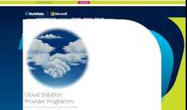 
							         CSP - Cloud Solution Provider - Tech Data Microsoft								  
							    