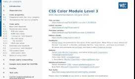 
							         CSS Color Module Level 3								  
							    