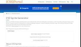 
							         CSS Sprite Generator - CSS Portal								  
							    