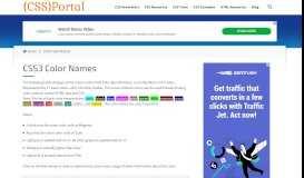 
							         CSS3 Color Names - CSS Portal								  
							    