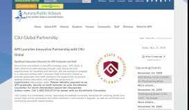
							         CSU-Global Partnership – Aurora Public Schools								  
							    