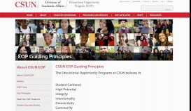 
							         CSUN EOP Guiding Principles | California State University, Northridge								  
							    