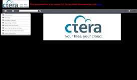 
							         CTERA Online Documentation - CTERA Networks								  
							    