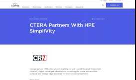 
							         CTERA Partners With HPE SimpliVity - CTERA - CTERA Networks								  
							    