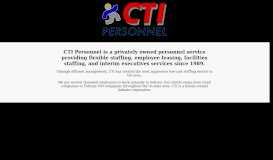 
							         CTI Personnel, Inc								  
							    