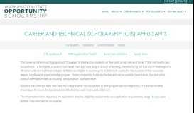
							         CTS Applicants - Washington State Opportunity Scholarship								  
							    