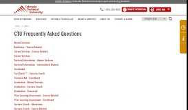 
							         CTU Frequently Asked Questions | CTU								  
							    