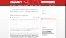 
							         CU Anschutz partners with Coursera to train next generation of health ...								  
							    