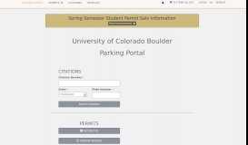 
							         CU Boulder Parking Portal: The Parking Office								  
							    
