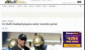 
							         CU Buffs football players enter transfer portal – BuffZone								  
							    