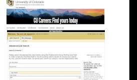 
							         CU Careers - University of Colorado								  
							    