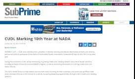 
							         CUDL Marking 10th Year at NADA | Auto Remarketing								  
							    