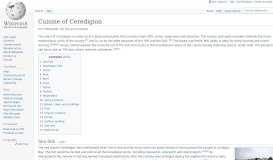 
							         Cuisine of Ceredigion - Wikipedia								  
							    