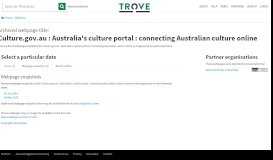 
							         Culture Portal - Pandora Archive - Preserving and Accessing ...								  
							    